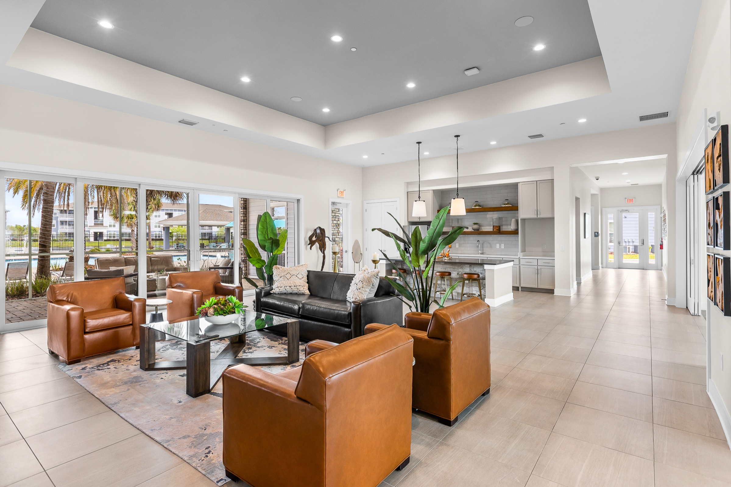 Academy Park clubhouse lounge interior