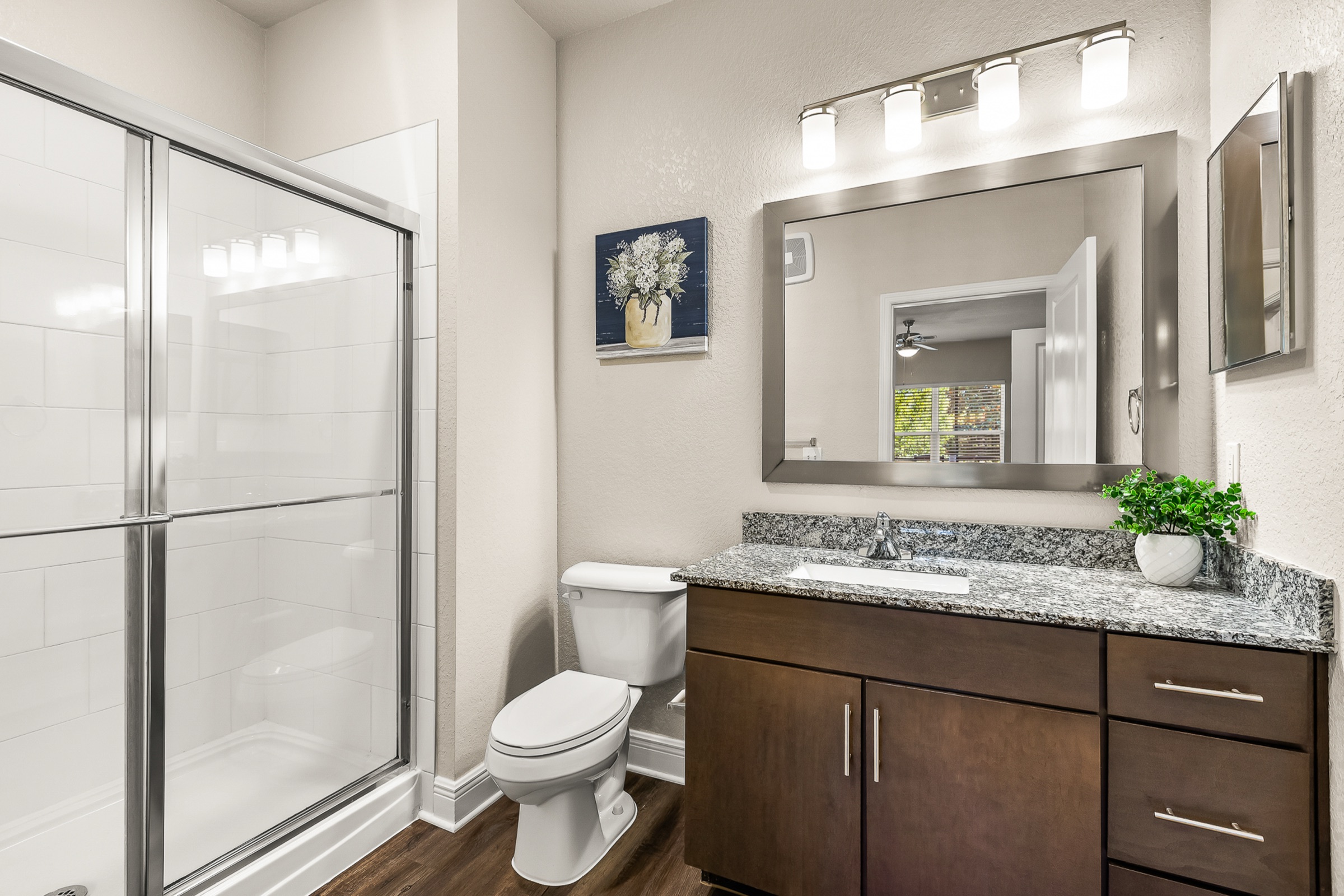 Atwater model unit bathroom vanity and shower