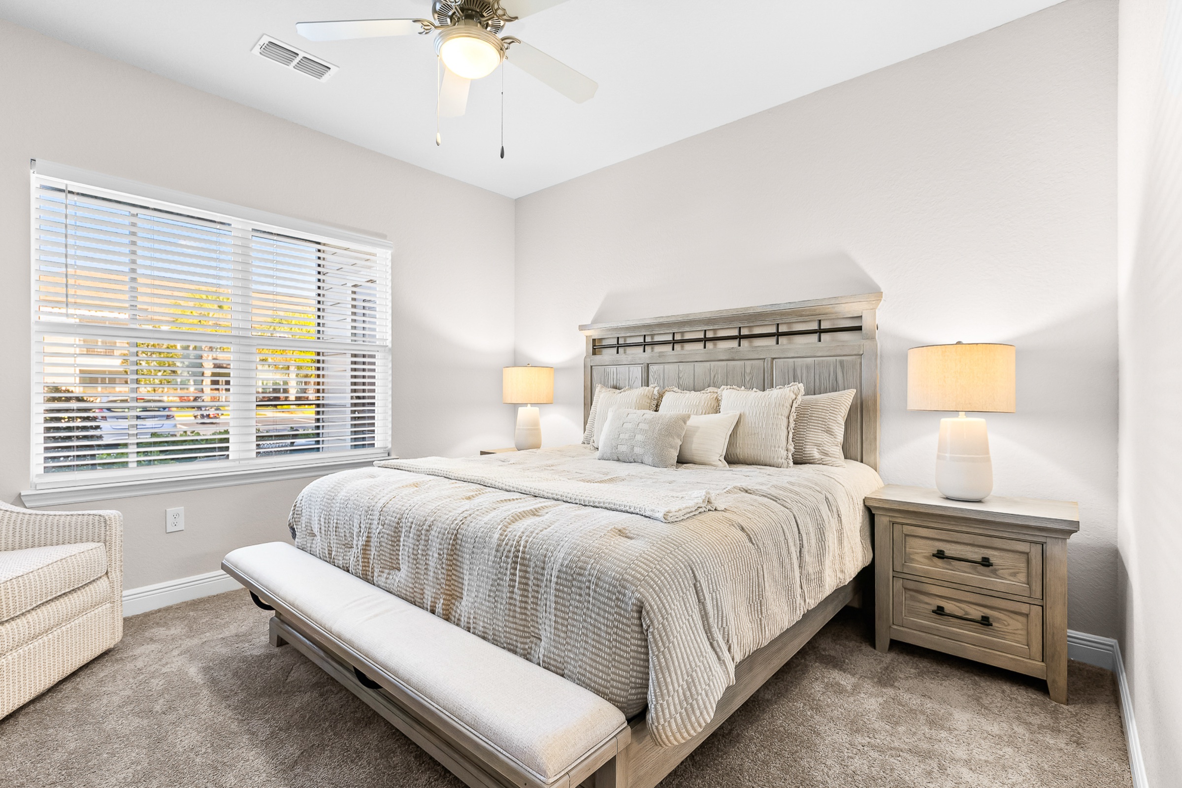 Atwater model unit bedroom with window